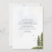 Rustieke bosberg We hebben verhuisd foto verplaats Aankondiging (Achterkant)