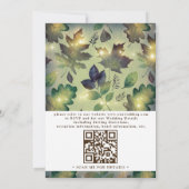 Rustieke Bosboerderij Slingerlichten QR Code Bruil Kaart (Achterkant)