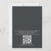 Rustieke bosbomen dennen elegante QR-code bruiloft Kaart (Achterkant)