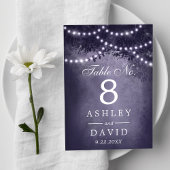 Rustieke Bosboom Slingerlichtjes Paars Kaart