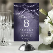 Rustieke bosboom string van lichten Paarse Kaart