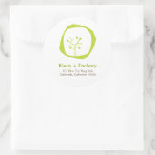 Rustieke bosboomringen adres bruiloft Sticker (Tas)