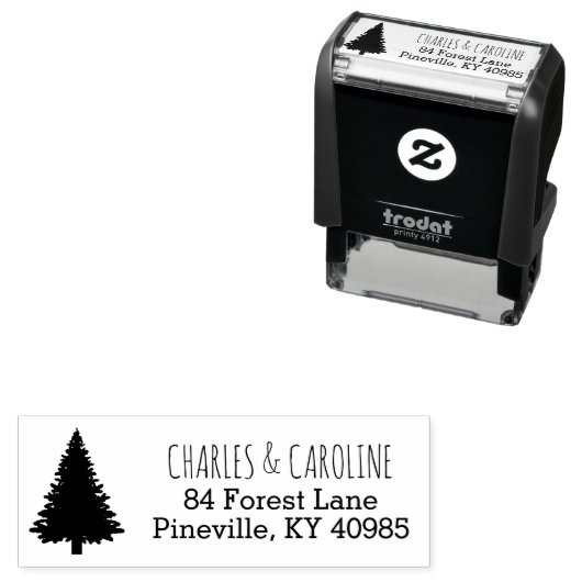 Rustieke bosdennenboom | Bruiloft Zelfinkt Zelfinktende Stempel (In situ)