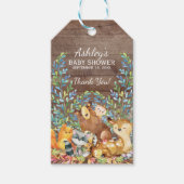 Rustieke bosdieren Baby shower Favor Gift Label Cadeaulabel (Voorkant)