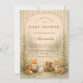 Rustieke Bosdieren Baby Shower Kaart (Voorkant)