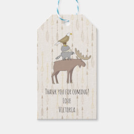 Rustieke bosdieren bos Favor tags Cadeaulabel