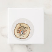 Rustieke bosdieren bos vrienden verjaardag bedankjes labels (In situ)