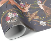 Rustieke bosdieren cadeaupapier (Rol Hoek)