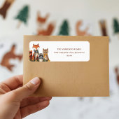 Rustieke bosdieren etiket