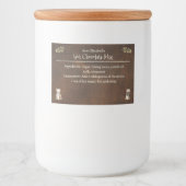 Rustieke Bosdieren Kerst Warme Chocolademix Voedselcontainer Etiket (Voorkant)