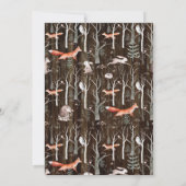 Rustieke bosdieren Wild One Birthday Kaart (Achterkant)