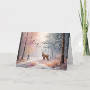 Rustieke bosdroom bosland herten Kerstmis Feestdagen Kaart