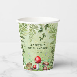 Rustieke bosgroenblijvende paddenstoelen Schimmels Papieren Bekers