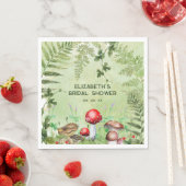 Rustieke bosgroenblijvende paddenstoelen Schimmels Servet (Insitu)