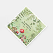 Rustieke bosgroenblijvende paddenstoelen Schimmels Servet (Hoek)