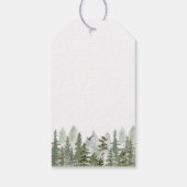 Rustieke bosgroene bos bruiloft cadeaulabel (Achterkant)