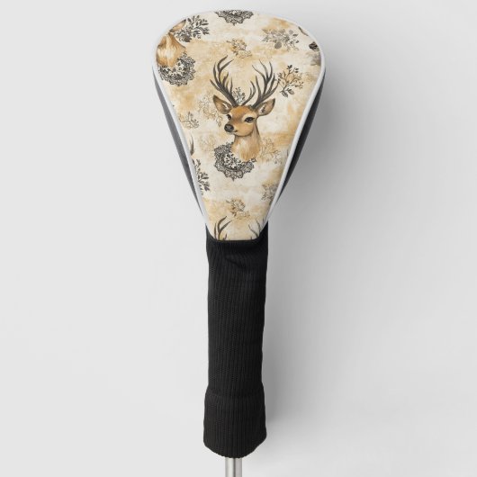 Rustieke bosland ree patroon golfheadcover (Voorkant)