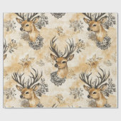 Rustieke bosland reeënpatroon cadeaupapier (Vlak)