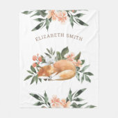 Rustieke Boslandschap Cute Slaande Vos Fleece Deken (Voorkant)