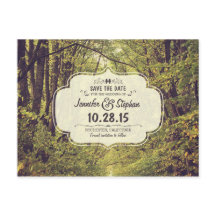 Rustieke bospad opslaan van de datum briefkaarten