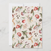 Rustieke Bospaddenstoelen Kerstfoto Feestdagenkaart (Achterkant)