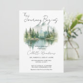 Rustieke bosreis begint Waterverf Kaart (Staand voorkant)