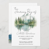 Rustieke bosreis begint Waterverf Kaart (Voorkant / Achterkant)