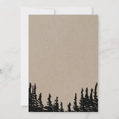 Rustieke Bosrijke Berg Elopement Ontvangst Kaart (Achterkant)