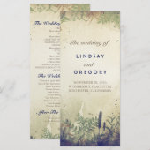 rustieke bosrijke bruiloft programma's marine (Voorkant / Achterkant)