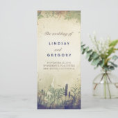 rustieke bosrijke bruiloft programma's marine (Staand voorkant)