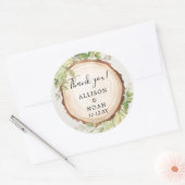 Rustieke bosrijke buitenbos hout plak gunst ronde sticker (Envelop)