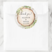 Rustieke bosrijke buitenbos hout plak gunst ronde sticker (Tas)