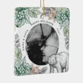 Rustieke bosrijke grootouders vakantie foto keramisch ornament (Rechts)