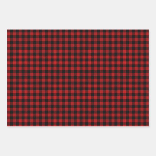 rustieke bosrijke kerst cadeau inpakpapier trio (Voorkant)