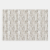 rustieke bosrijke kerst cadeau inpakpapier trio vel (Voorkant 2)