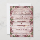 Rustieke bosrijke Rozen bloemenland Save the date Kaart (Voorkant)
