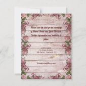 Rustieke bosrijke Rozen bloemenland Save the date Kaart (Achterkant)