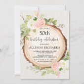 Rustieke bosrijke vrouwen verjaardagsfeestje volwa kaart (Voorkant)