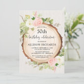 Rustieke bosrijke vrouwen verjaardagsfeestje volwa kaart (Staand voorkant)