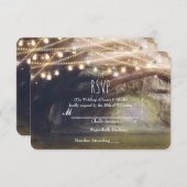 Rustieke Bossen Betoverde Bos Lights Wedding RSVP (Voorkant / Achterkant)