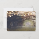 Rustieke Bossen Betoverde Bos Lights Wedding RSVP (Achterkant)