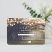 Rustieke Bossen Betoverde Bos Lights Wedding RSVP (Staand voorkant)