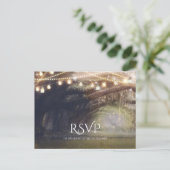 Rustieke Bossen Betoverde Bos Lights Wedding RSVP Uitnodiging Briefkaart (Staand voorkant)