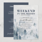 Rustieke Bossen Cabin Bachelorette Weekend Route Kaart (Voorkant / Achterkant)