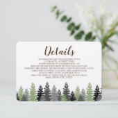 Rustieke Bossen Evergreen Pine Details Kaart (Staand voorkant)