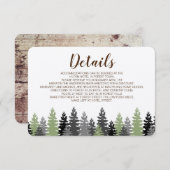 Rustieke Bossen Evergreen Pine Details Kaart (Voorkant / Achterkant)