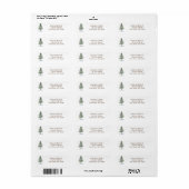 Rustieke Bossen Evergreen Pine met Lichten Etiket (Full Sheet)