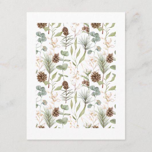 Rustieke bossen Green & Pinecones Details Informatiekaartje (Achterkant)