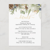 Rustieke bossen Green & Pinecones Details Informatiekaartje (Voorkant)