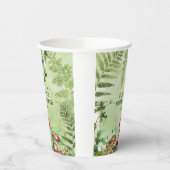 Rustieke bossen groen paddenstoelen schimmels vare papieren bekers (Links)